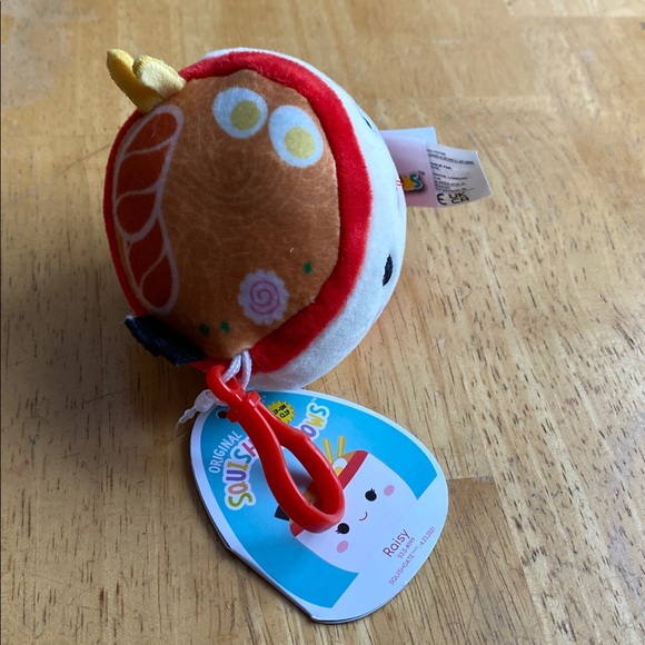 BNWT Squishmallow 3.5” Raisy The Ramen Clip Food Squad Noodles HTF Keychain - Picture 2 of 5